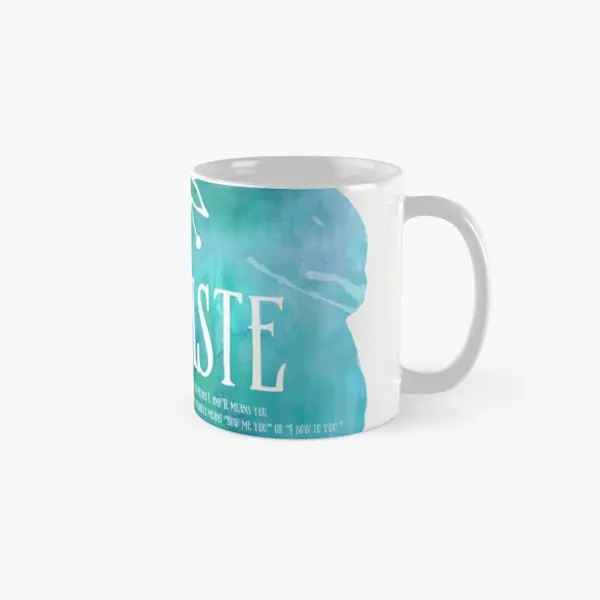 Namaste River Watercolor Classic  Mug Design Tea Handle Round Photo Printed Image Simple Coffee Cup Drinkware Gifts Picture