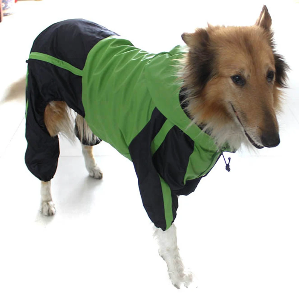 Capa de chuva para cães, à prova d'água, oxford, roupas para cachorro, chihuahua, macacão, traje, cães pequenos e médios, casaco de chuva com capuz