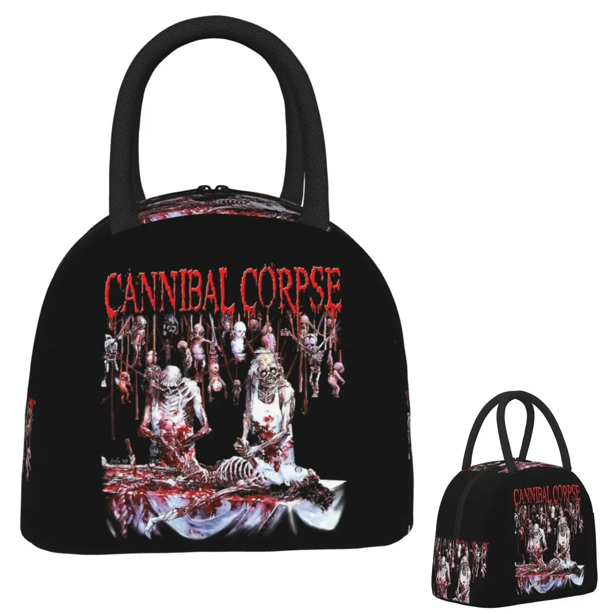 

Cannibal Corpse Lunch Bags Insulated Bento Box Portable Lunch Tote Leakproof Picnic Bags Thermal Bag for Woman Girl Office