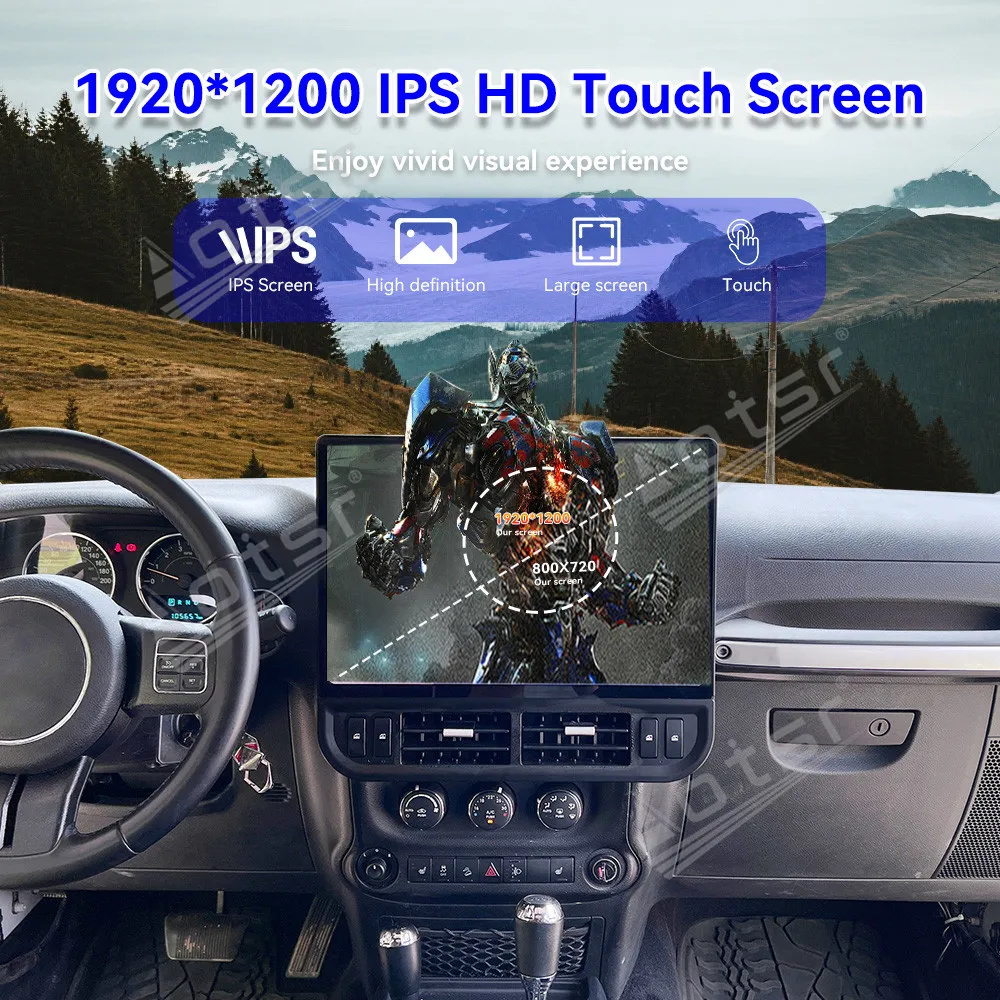 

16,8-дюймовый HD-экран для Jeep Wrangler 2011-2017, автомобильный радиоприемник, мультимедийный плеер, беспроводной Carplay, головное устройство, GPS-навигация, экран 4G