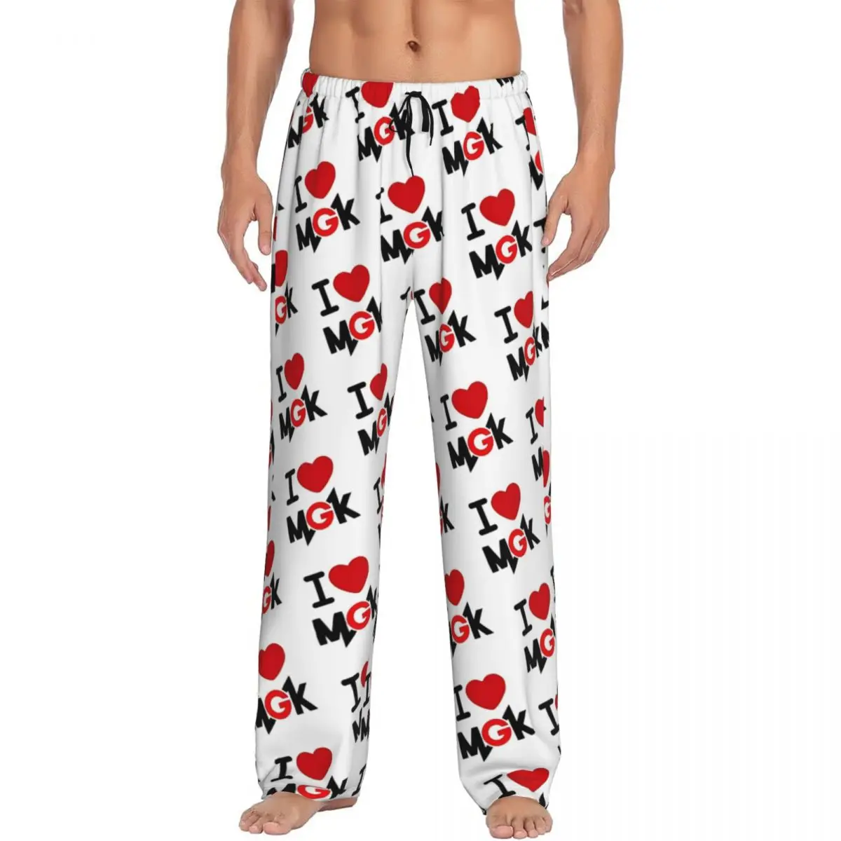 

Custom Rapper MGK M-Machine Gun K-Kelly Pajama Pants Men's Sleepwear Lounge Sleep Bottoms Stretch with Pockets
