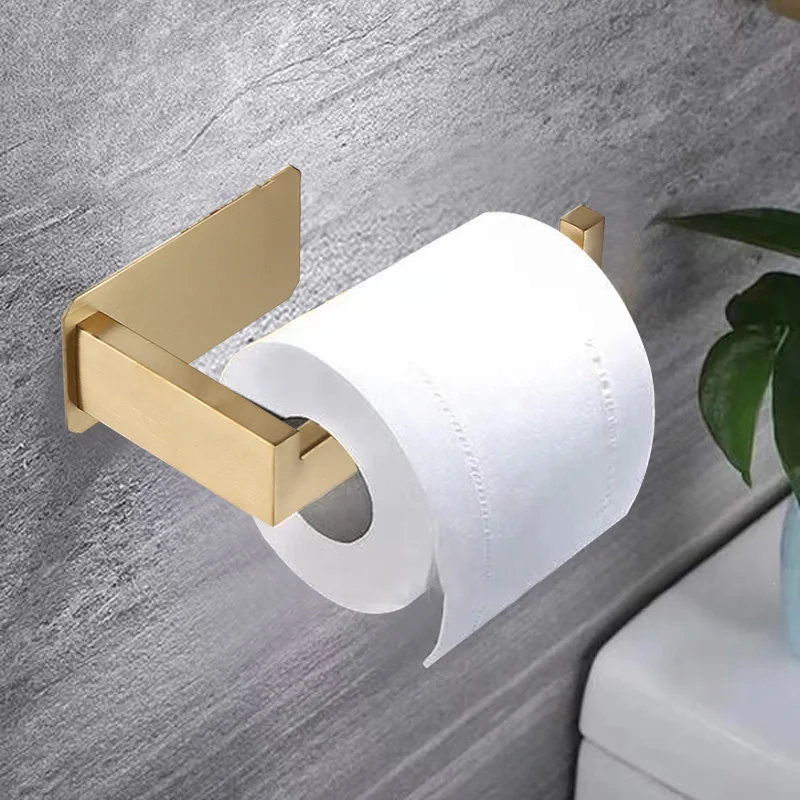 

Wall Mount Storage Stand Adhesive Toilet Roll Paper Holder Organizer Toilet Tissue Kitchen Roll Dispenser Bathroom Accessories