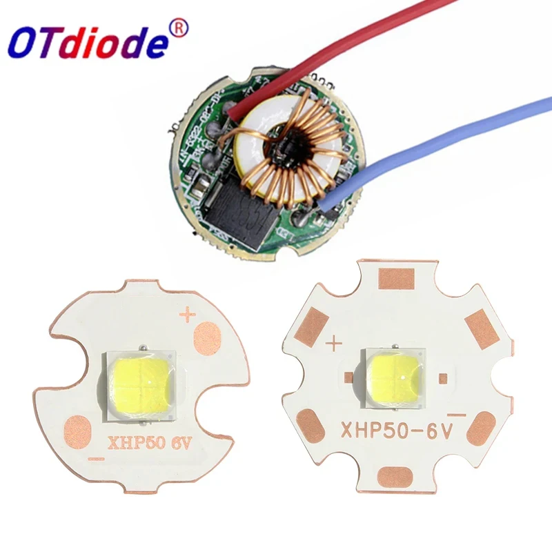 XHP50.3 HD 6V 18W 20W LED Chip Bead Cold White 6500K 2320Lumens SMD 5050 Żarówka 22mm 12V Sterownik do latarki Światło punktowe Par