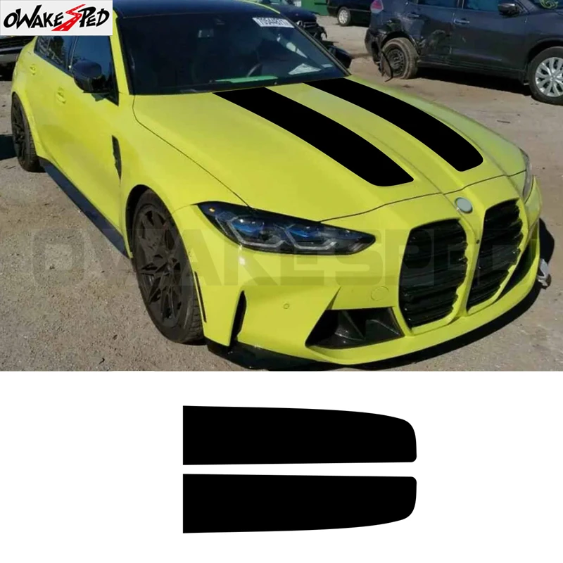Car Engine Cover Decal Hood Bonnet For BMW M3 G80 CS 2021 G81 Touring 2022 2023 2024 M Performance Stripes Sticker Accessories