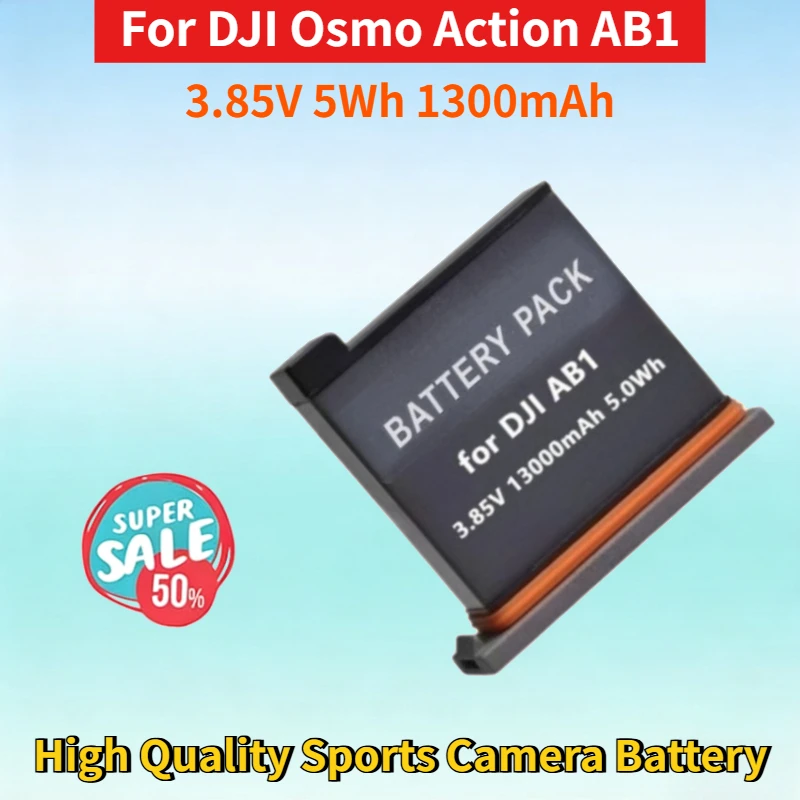 

Newest 3.85V 5Wh 1300mAh Rechargeable Battery for DJI Osmo Action AB1 High Quality Sports Camera Lithium-ion Replacement Battery