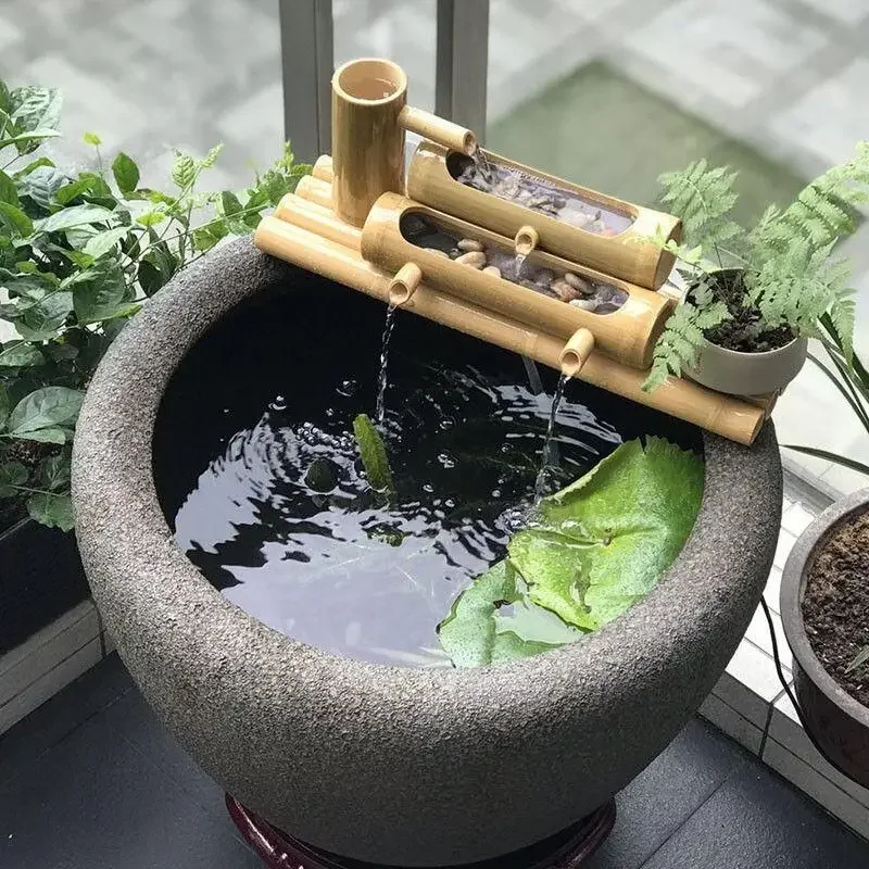 

Китайская офисная гостиная, домашняя текущая вода фэн-шуй для привлечения богатства, украшение из струящейся воды