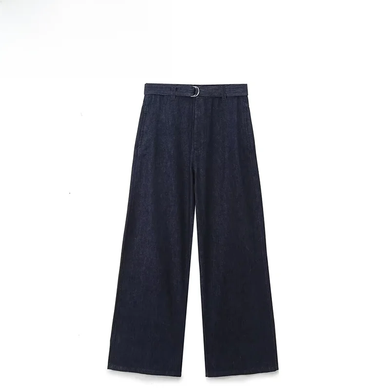 

ZBZA Faion High Waist Wide Leg Jeans Women's Autumn New Sle Straight Cut Long Pants Sli Design Sensation