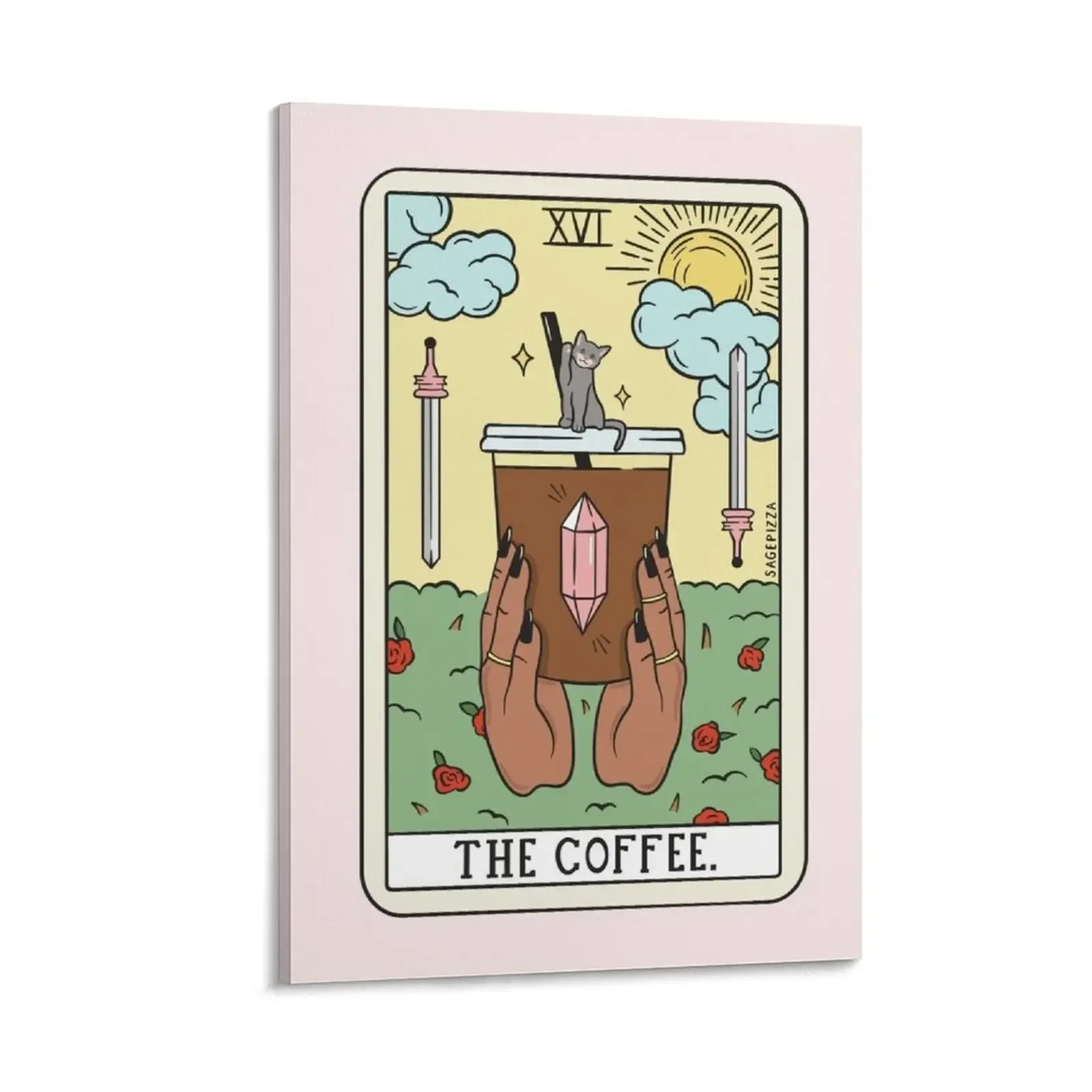 

COFFEE READING (DARK) Canvas Painting bedroom decor aesthetic room decoration room decor