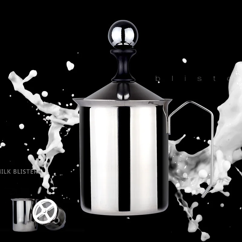 

Stainless Steel 304 Coffee Maker Japanese Milk Frother Cup Double Wall Filter Milk Container Batched Milk Frother Cup Coffee Pot