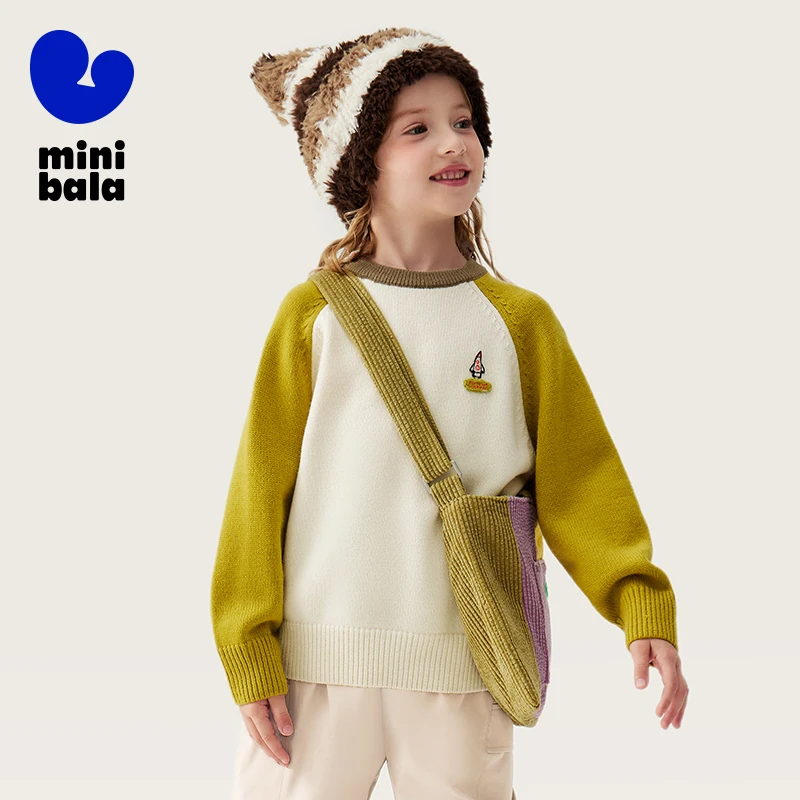 

Mini Bala Boys Sweater 2025 Winter New Skin Anti Pilling Handsome Outdoor Style Knitwear