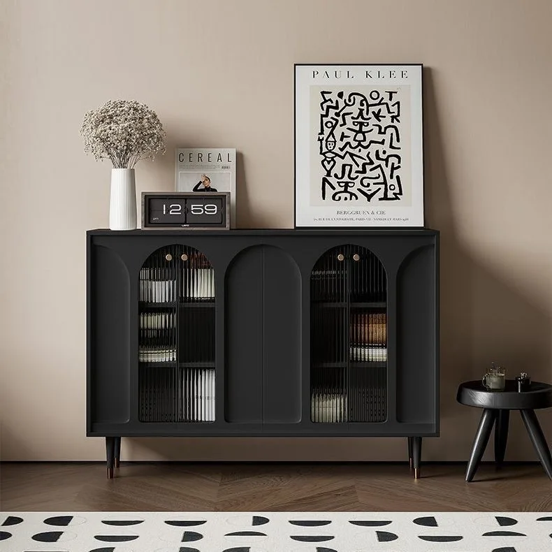 

Medieval style dining side cabinet Multi-layer storage side cabinet French retro living room entrance Large storage space Wine