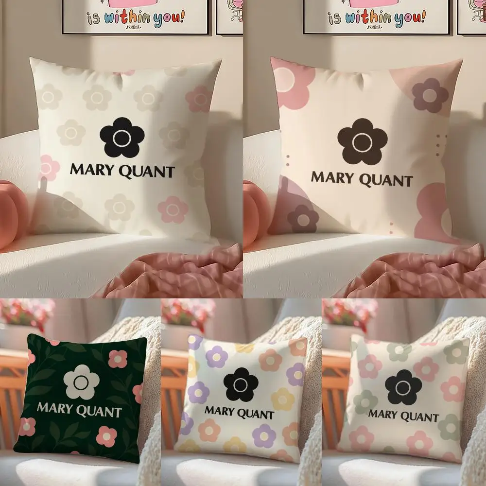 Flowers Design M-Mary Quant Cushion Cover Pattern Printed Pillowcase for Living Room Sofa Cushion Cover & Bedroom Decor