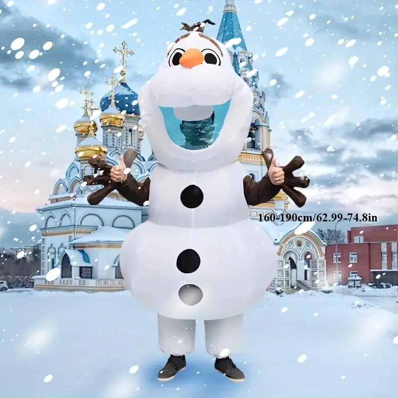 

Anime Olaf Snowman Inflatable Costume Adult Performance Props Carnival Christmas Halloween Party Event Birthday Gift