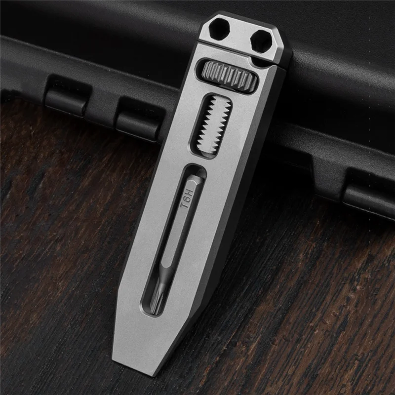 TC4 Титановый сплав Многофункциональная монтировка Штопор Отвертка Мини-гаечный ключ Лом Карманный инструмент Подвеска Новый