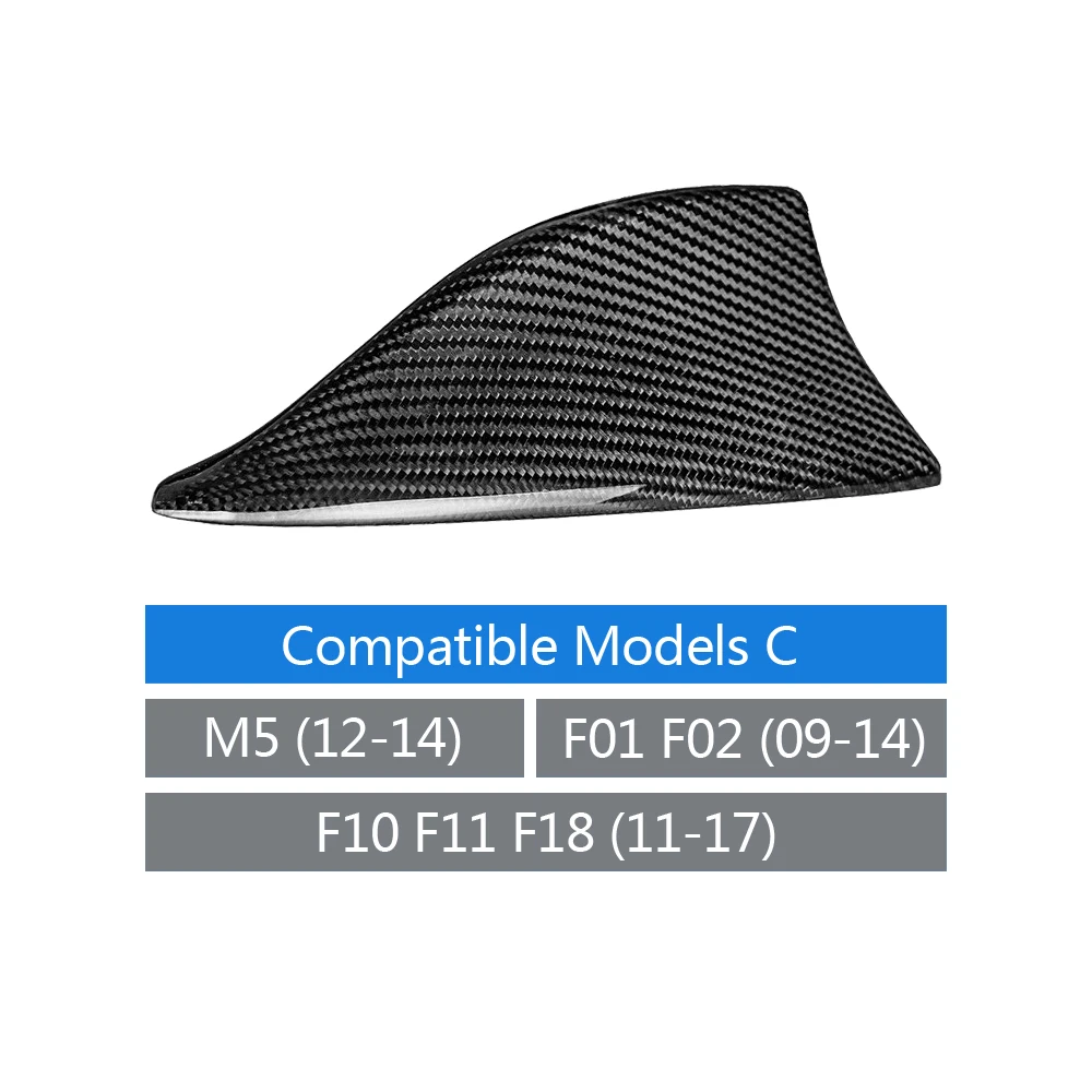 For BMW M2 M3 M4 12345 7 Series X1 X3 F22 F30 F34 F80 F87 F32 F36 F82 G11 G20 G12 G30 Real Carbon Fiber Shark Fin Antenna Cover image 3