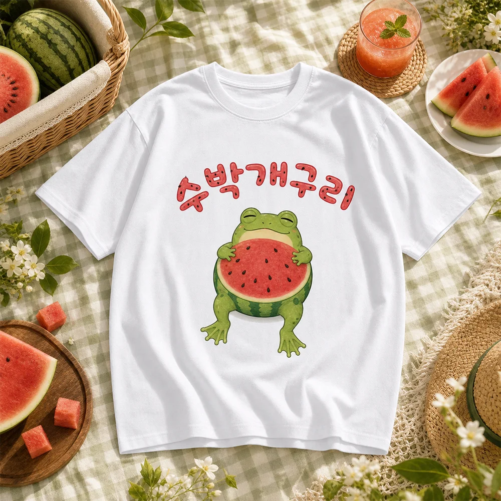 New Unisex Korean Streetwear T-Shirt Funny Meme Hangul Text Graphic Loose Y2k Fashion Casual Short Sleeve Breathable Daily Tops