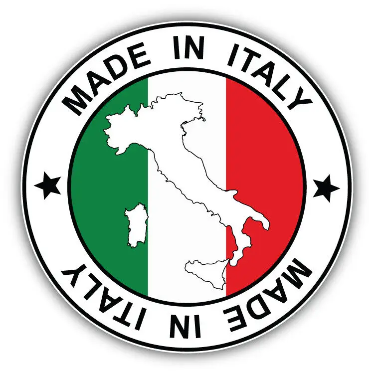 

Personalized customization Italian Made Map Flag Label Car Bumper Sticker Waterproof Reflective Sunscreen Decal-