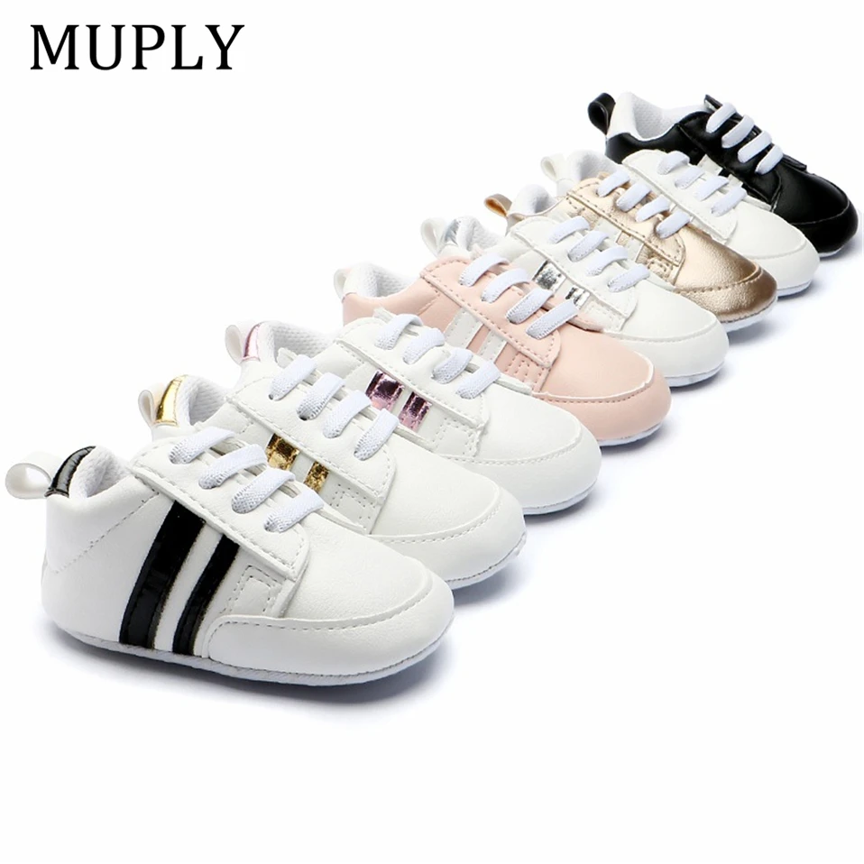 New infant anti-slip PU Leather Romirus baby moccasins first walker soft soled Newborn 0-2 years Sneakers Branded Baby shoes