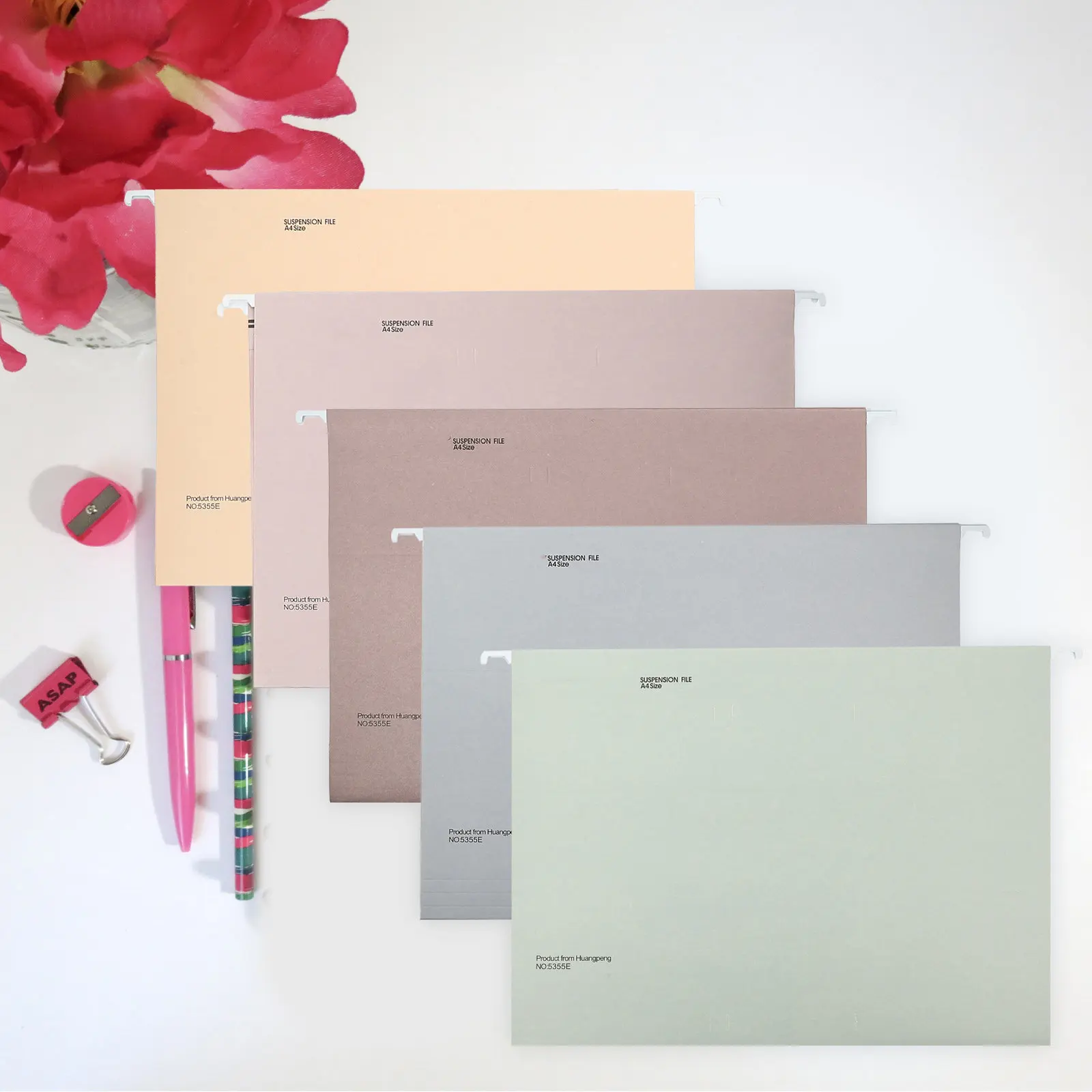 

5Pcs Hanging File Folders Heavy Duty Metal Frame Receipts Organizer Portable Bills Pouch for Desk Filing System