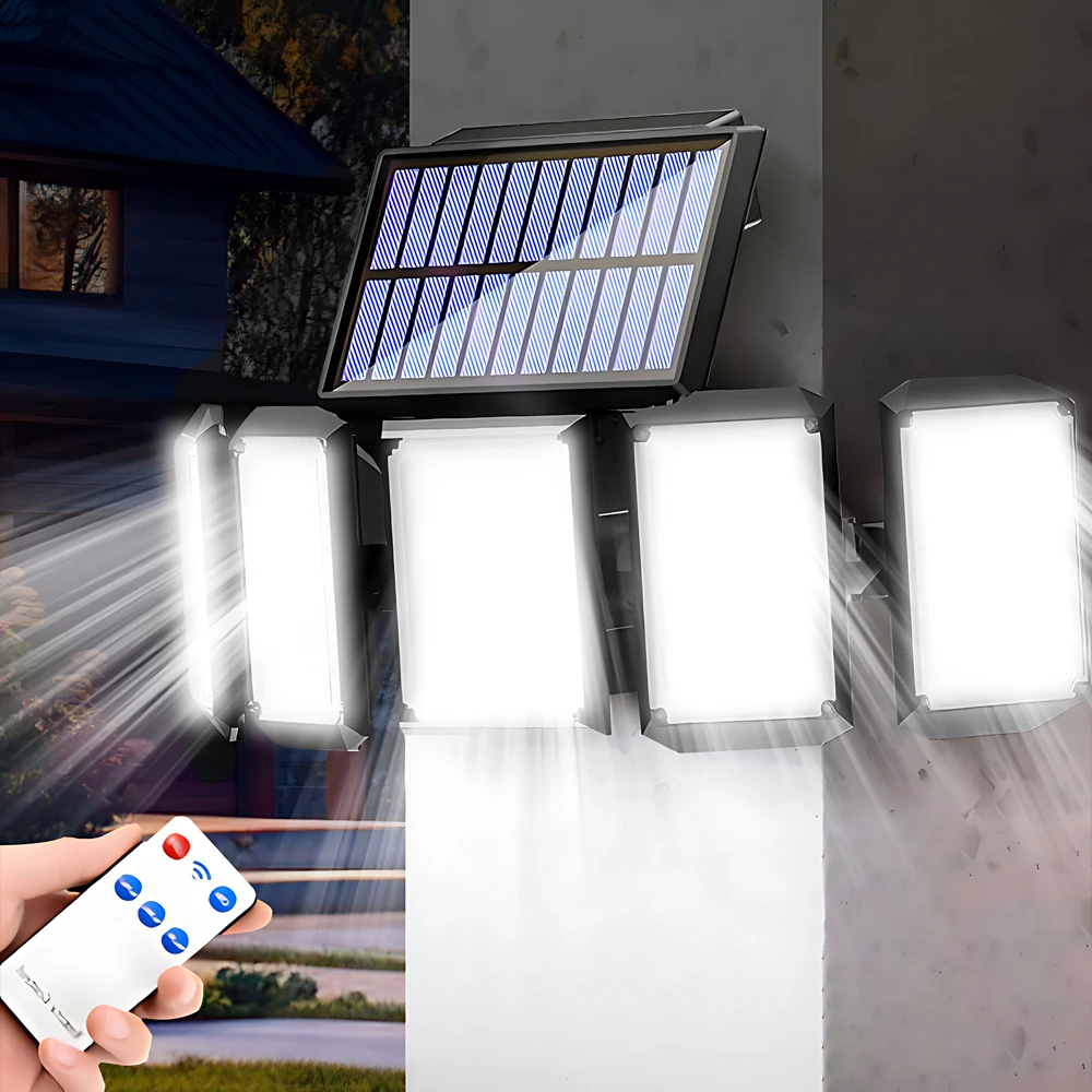 

Solar Lights Outdoor Adjustable Rotatable Angle Flood Light Motion Lights Waterproof Garden Security Courtyard Garage Wall Lamp