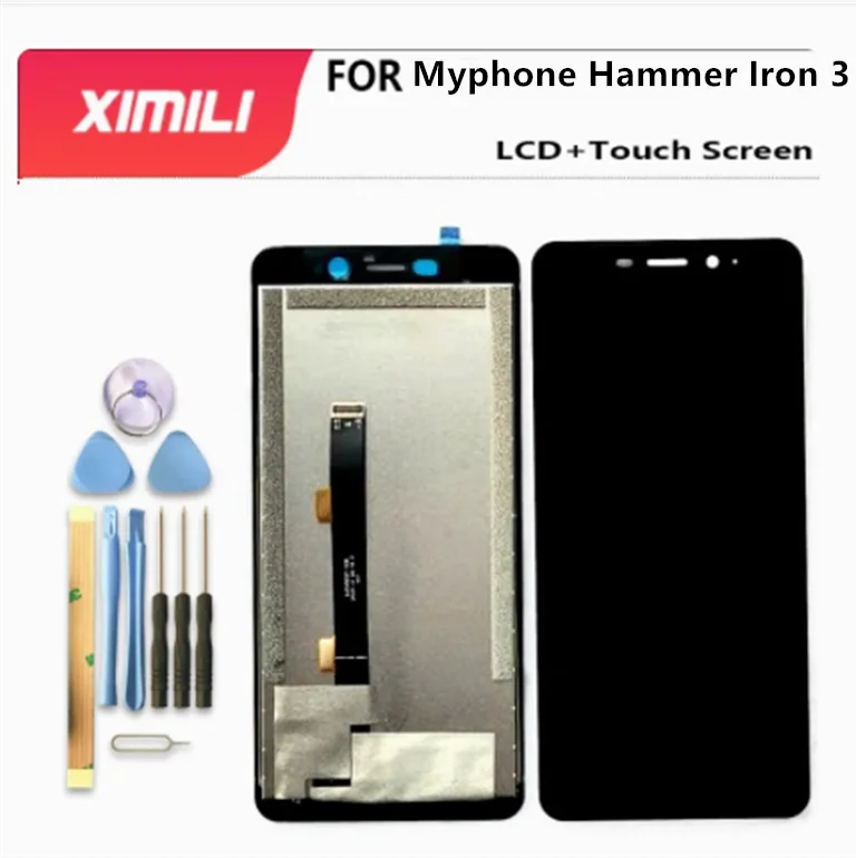 

original For Myphone Hammer Iron 3 100% New + Tested 5.5" Display+1440x720 LCD FOR Hammer iron 3 LTE Touch Screen Assembly