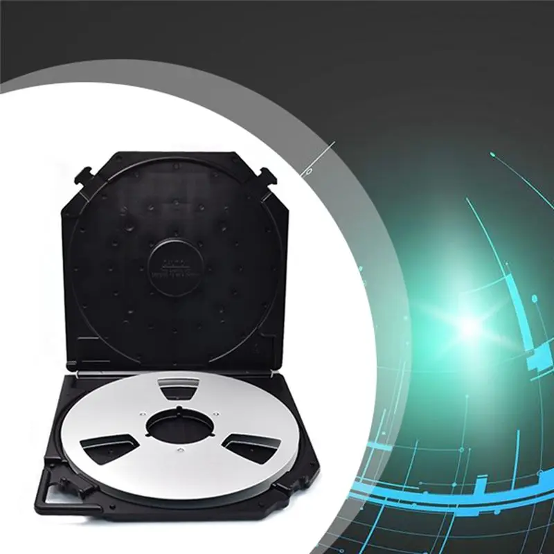 ABGH-Empty Take Up Reels Storage Box With 10 Inch Empty Takeup Reel Portable Full Protection Carrying Case For 10 Inch Sound Tap