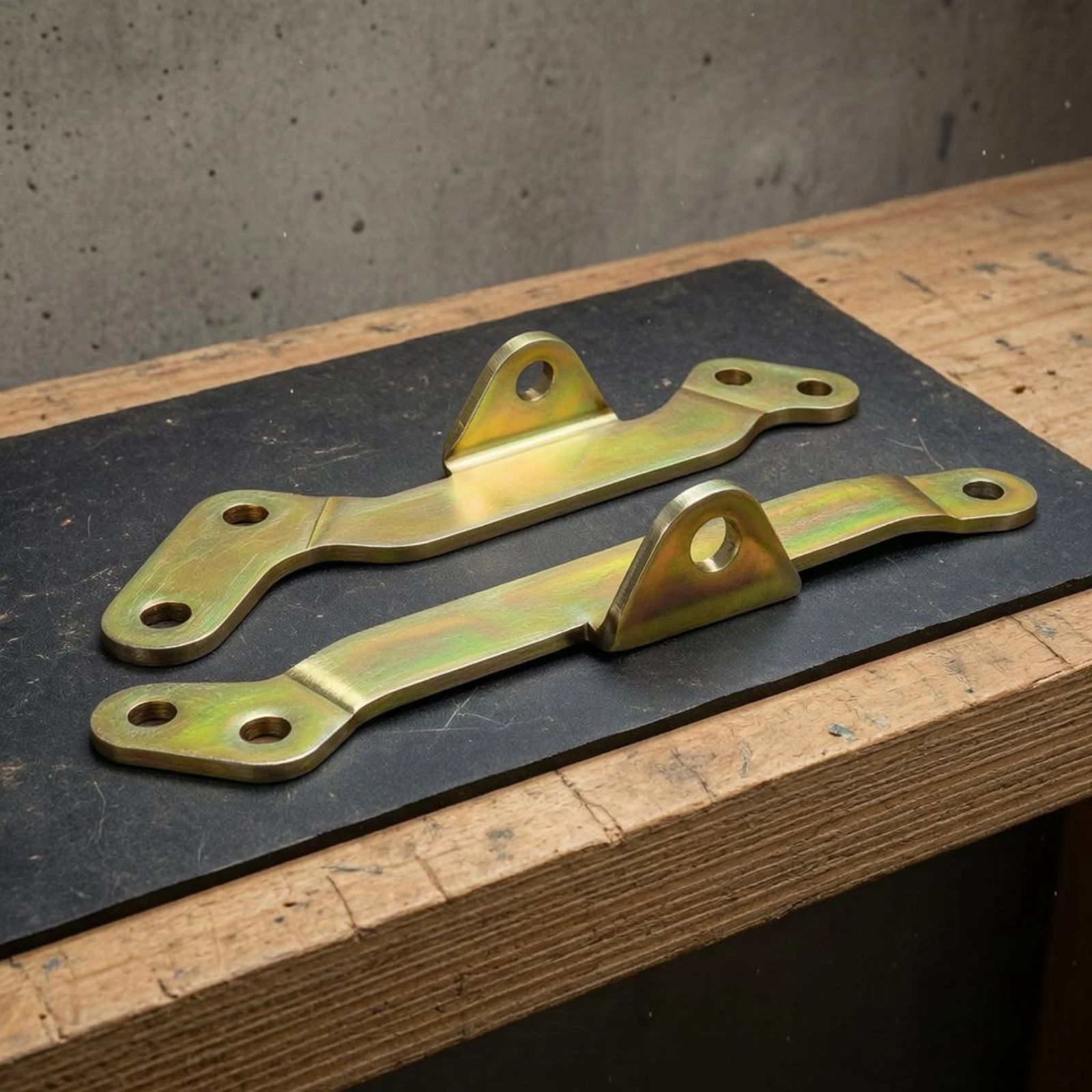 Hydraulic Support Bracket Zinc-Plated Left Right Bracket Set Lawn Equipment Part Mirror-Image Bent Metal