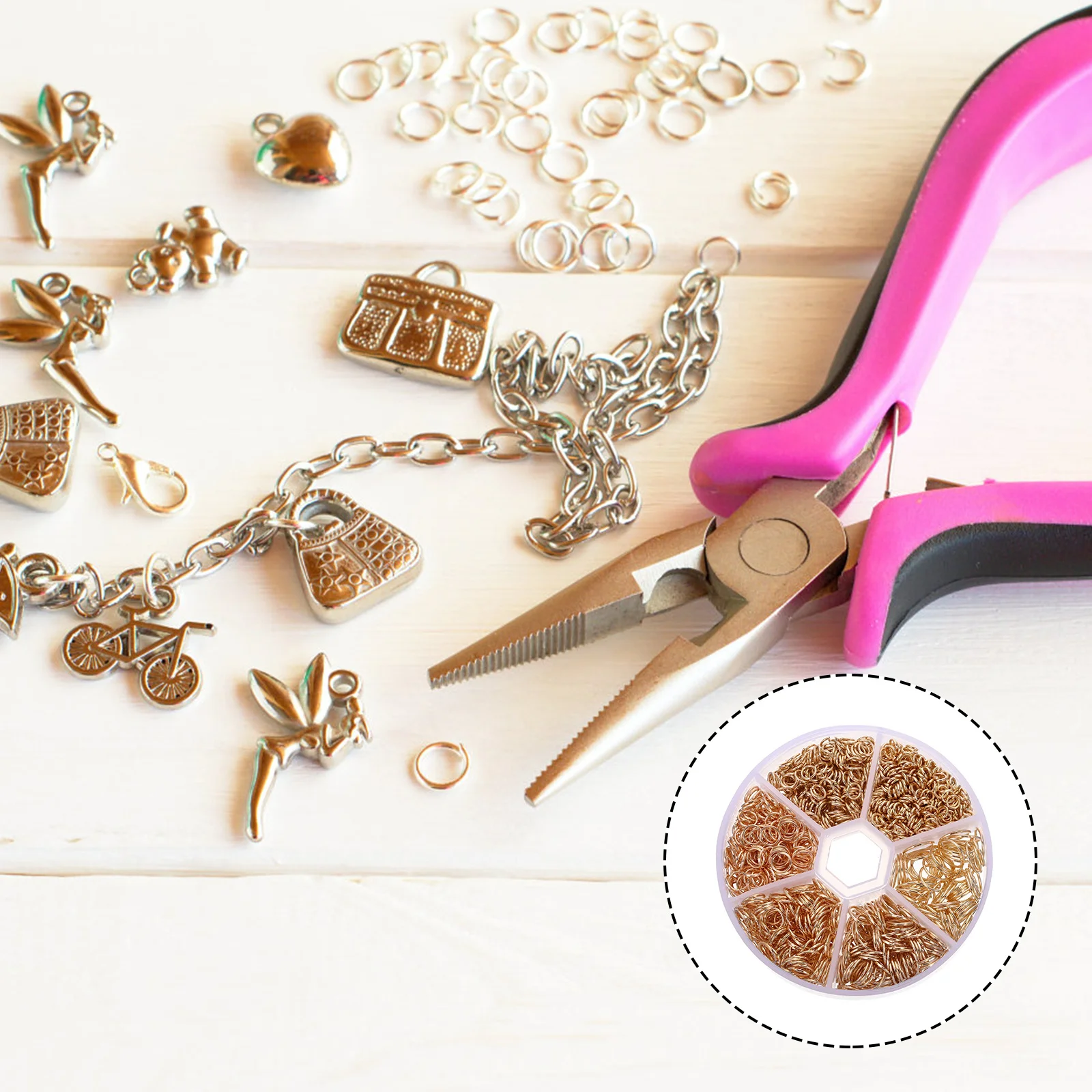 

necklace clasp jewelry repair kit open jump rings charm for jewelry making pendant making rings