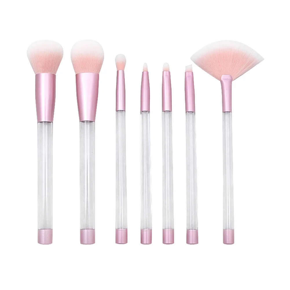 

7 Pcs Sand Brush Cosmetics Makeup for Women Charming Mouth Tube Set