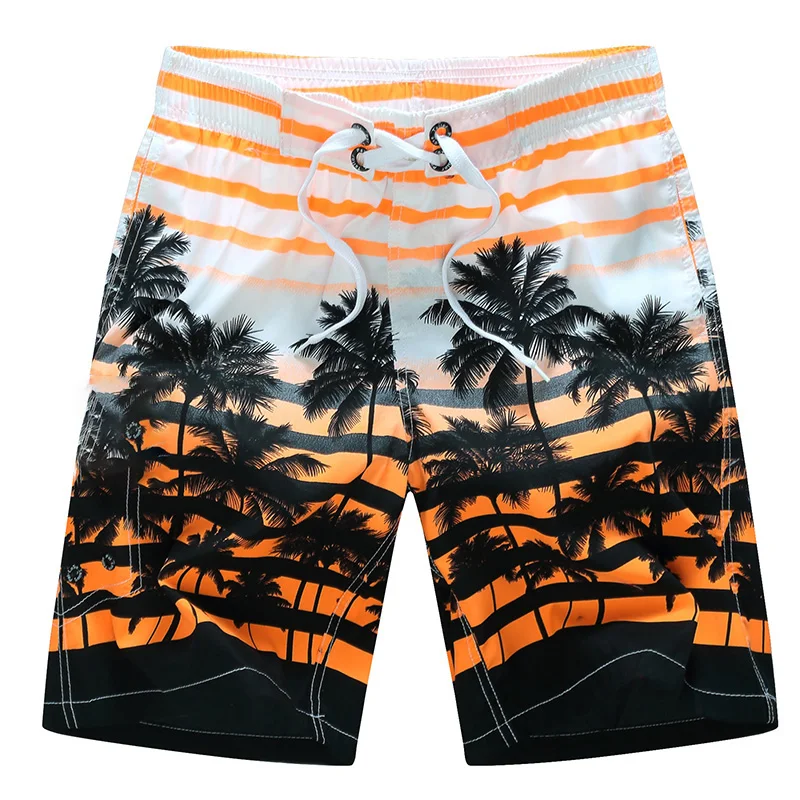 Coconut Tree Mens Swimwear Beach Shorts Surf Board Shorts Sportwear Pant Boy Short Swimsuit Kids Summer Briefs Swimming Trunks