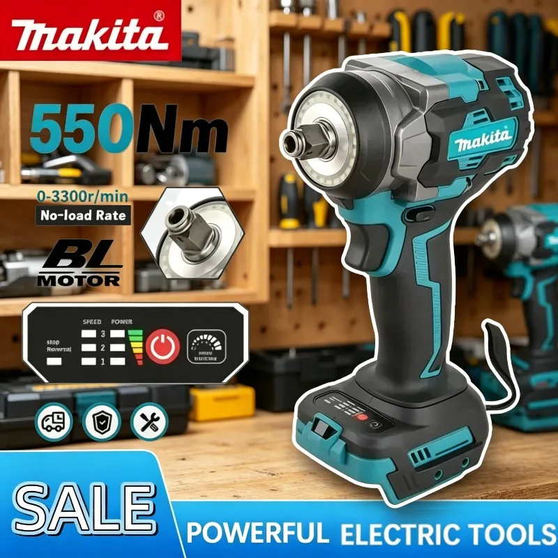 

Аккумуляторный гайковерт Makita 3500IPM 550Нм с высокой концентричностью и высоким крутящим моментом, безопасный для ремонта электрооборудования