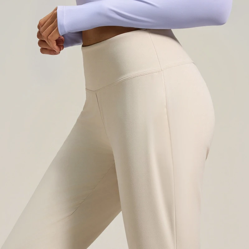 New Women's Pilates Straight Leg Yoga Pants Hip Lifting Tight Fitting Wide Leg Pants Outdoor Sports Running Casual Fitness Pants