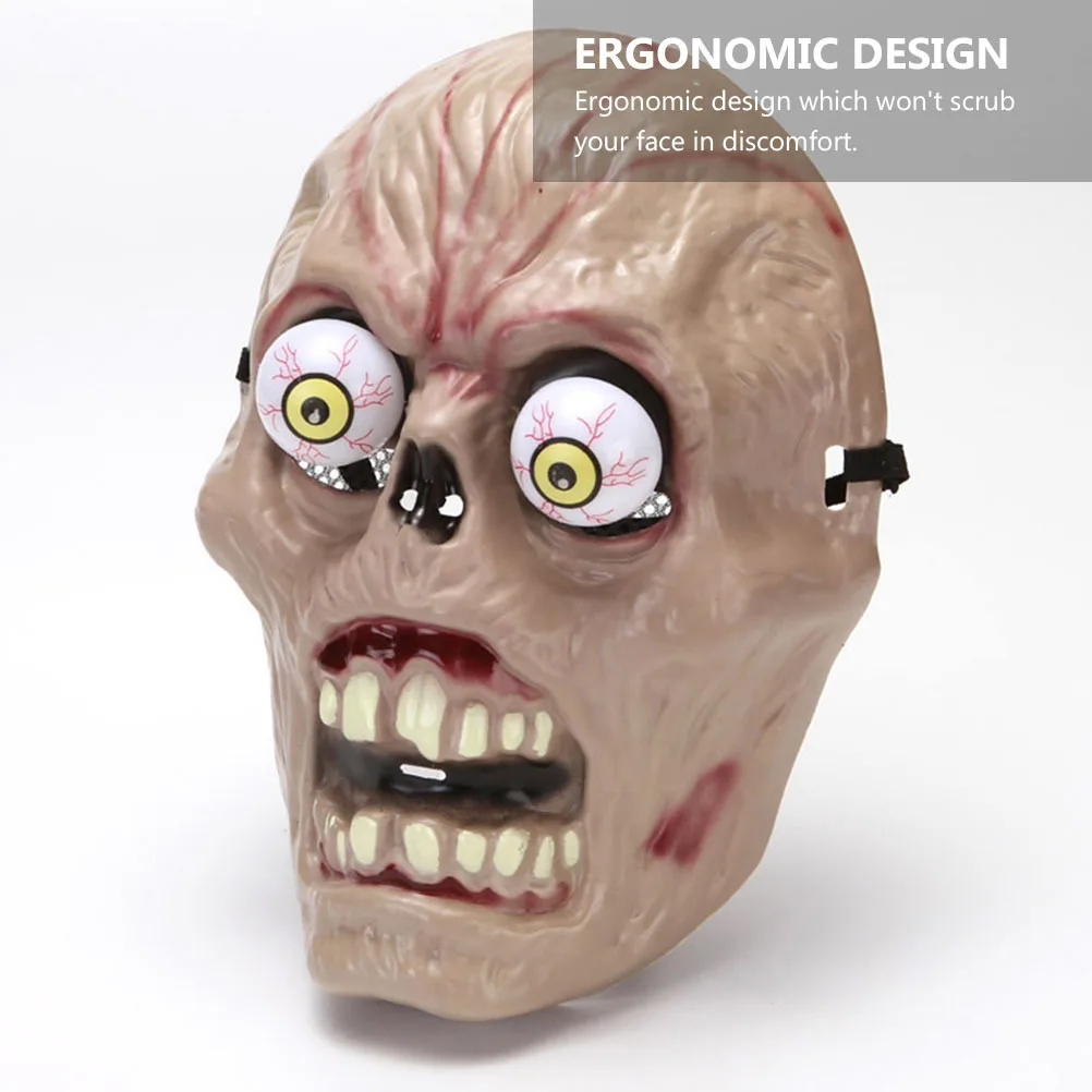 

2Pcs Ergonomic Devil Masks Spring Eye Design Halloween Scary Prank Props Cosplay Masquerade Masks Covers