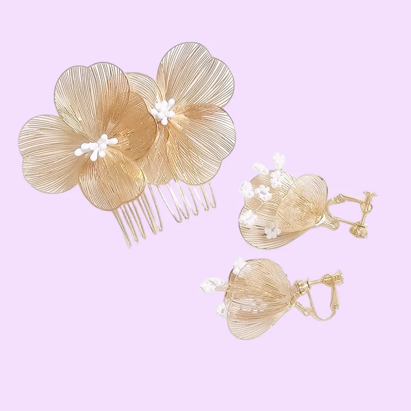 Цветочная свадебная расческа для волос, аксессуары, повязки для волос, модные повязки на голову для женщин, элегантные свадебные головные уборы для дня рождения, украшения для волос