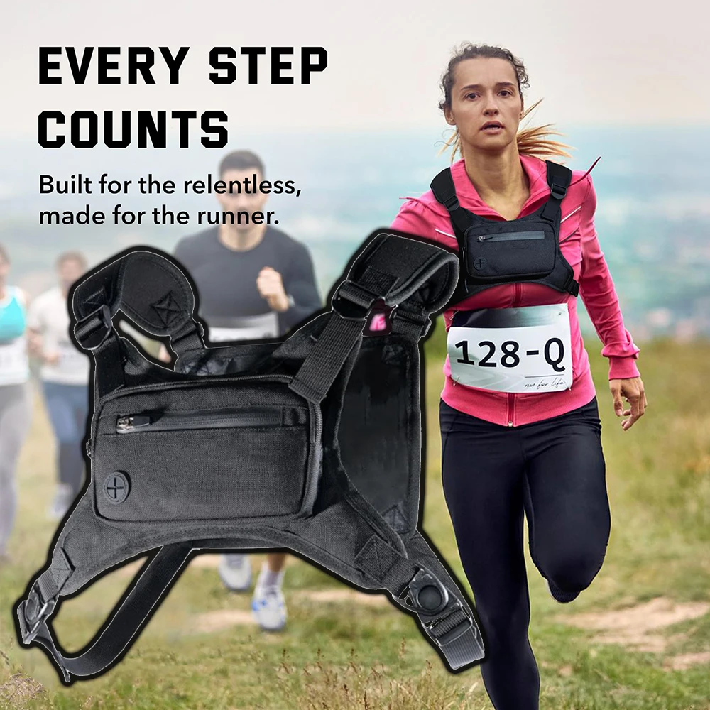 

AQzxdc Tactical Water Resistant Chest Pack Lightweight Breathable Running Vest for Workouts Running Phone Holder Extra Storage