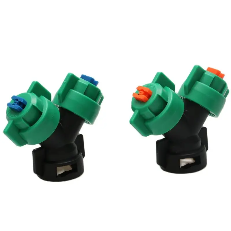 1PCS Agricultural Y-shaped Bi-nozzle High Pressure Flat Fan Sprayer Nozzle Double Cap Sprinkler Head for RC Plant Protection UAV