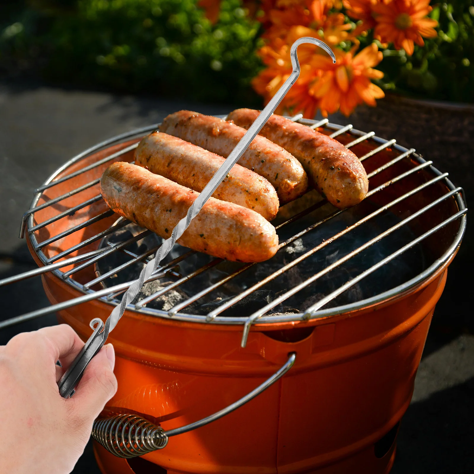 

1pc Food Flipper Turner Hooks Stainless Steel Bbq Meat Turners Grilling Smoking Cooking Steaks Vegetables Grill Tools Kitchen