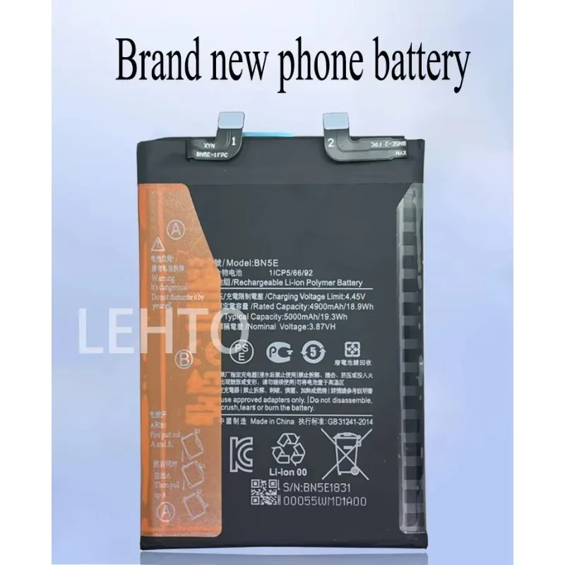 بطارية BN5E أصلية جديدة لعام 2025 لهاتف Redmi Note 11 Pro 5G/POCO X4 PRO 5G/Redmi Note 12 Pro 4G بطارية بديلة للهاتف #2