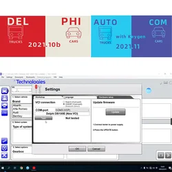 2022 Hot Delphis 2021.10b z oprogramowaniem keygen DS 150 Autocoms 2021.11 kodowania narzędzie diagnostyczne OBD2 kompatybilne z Bluetooth