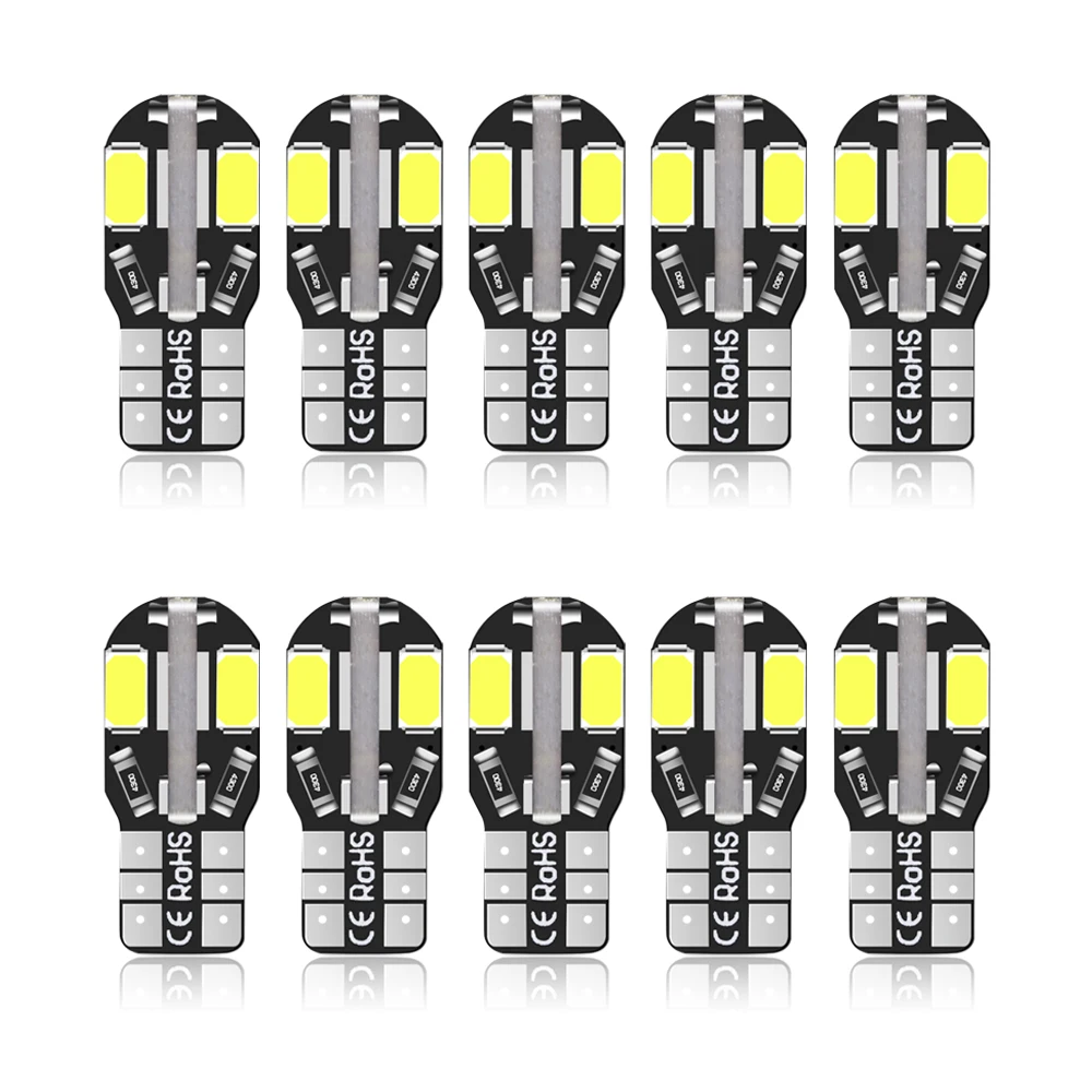 10Pcs Canbus W5W Led T10 Car Light 6000K White Bulb 12V for Mercedes Benz Vito 638 639 W638 W639 W447 Viano V-Class Sprinter