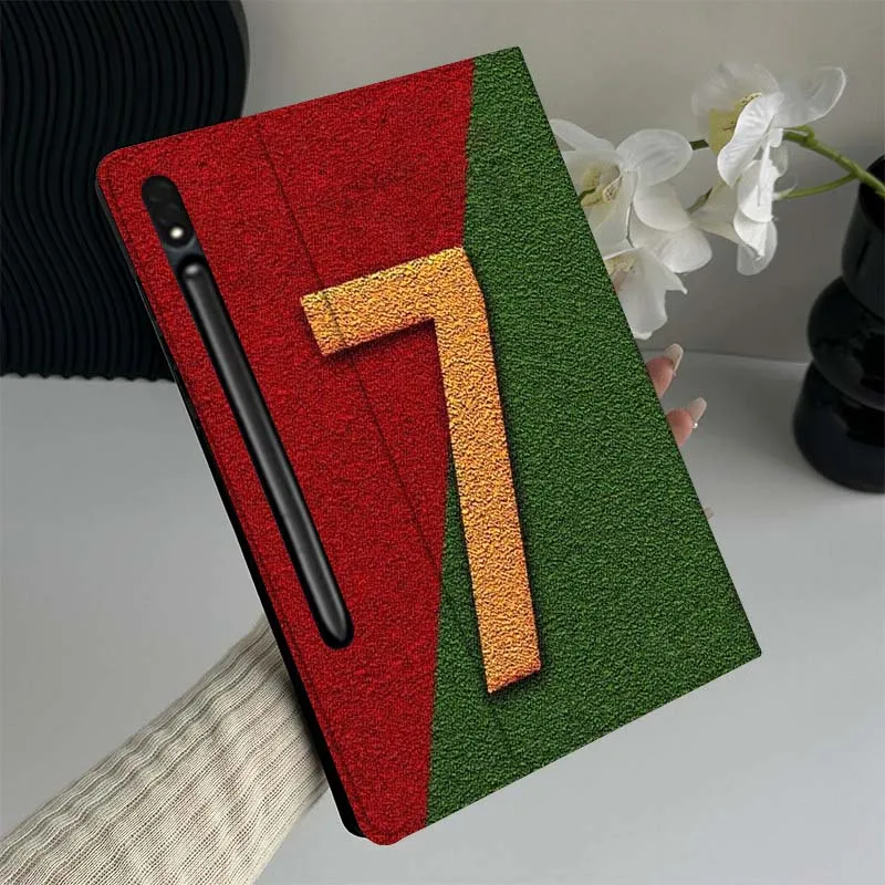 حافظة تابلت بأرقام جيرسي إبداعية لهاتف سامسونج جالاكسي تاب S7 S8 S9 S10 FE Plus Lite 11 12.4 13.1 بوصة #5