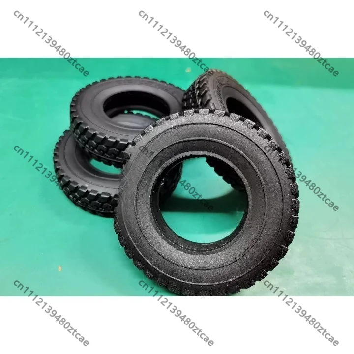 RC Truck Gravel Pattern Narrow Tire Skin 1:14 Simulation Mud Head Tractor Trailer Rubber Tyre Replacement Accessories