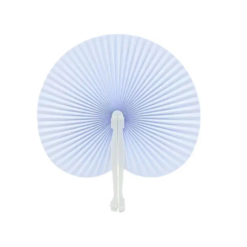 Diy Paper Fan Set of 5 Love Heart Folding Fans Diy White Paper Portable Hand Held Fans for Summer Dance Performances Photo Props