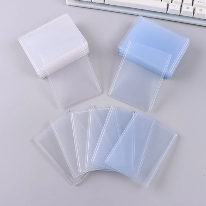 10 Pcs Transparent Idol Photocards Film Small Cards Sleeve Scratch-resistant ID Game Cards Collection Holder School Stationery