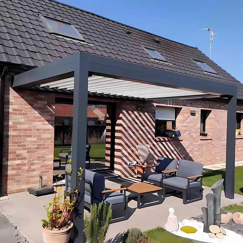 Waterproof Louver Outdoor Bioclimatic Awning Louvre System Roof Pergola Easily Assembled EcoFriendly Turkey pergola