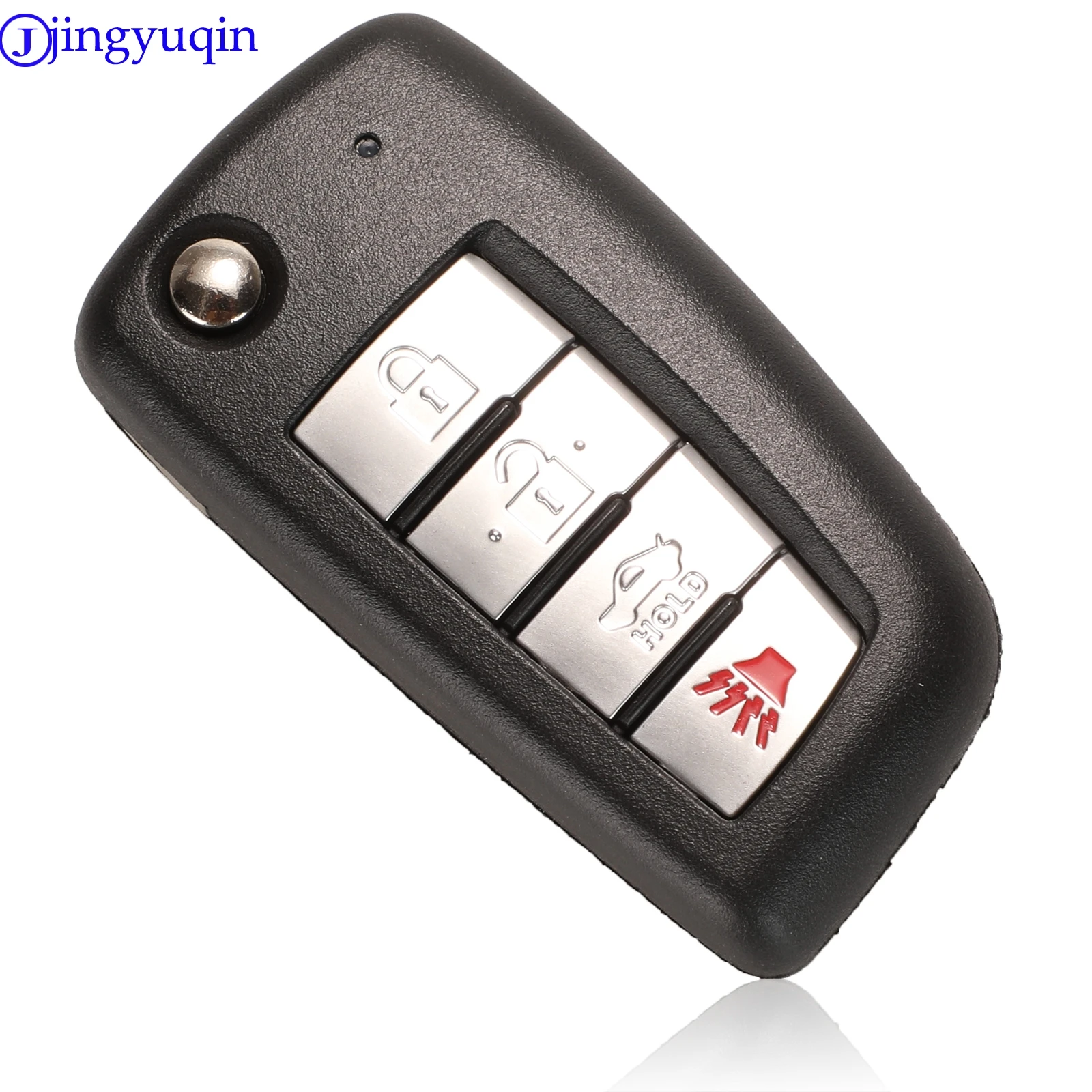 jingyuqin KBRASTU15 Modified Flip Key Shell For Nissan X-trail Qashqai Altima Maxima Genesis Sentra Versa NSN14 Blade 433/315MHZ