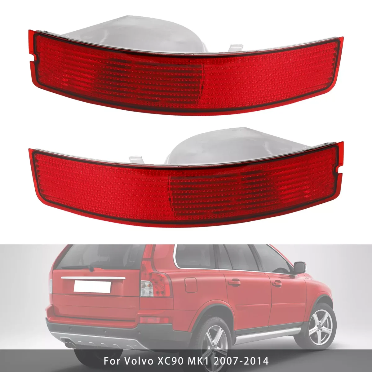 

Правая сторона, левая сторона, красная линза, задний стоп-сигнал, противотуманные фары, автомобильные фары, аксессуары для Volvo XC90 2007-2014, автомобильные фары заднего бампера