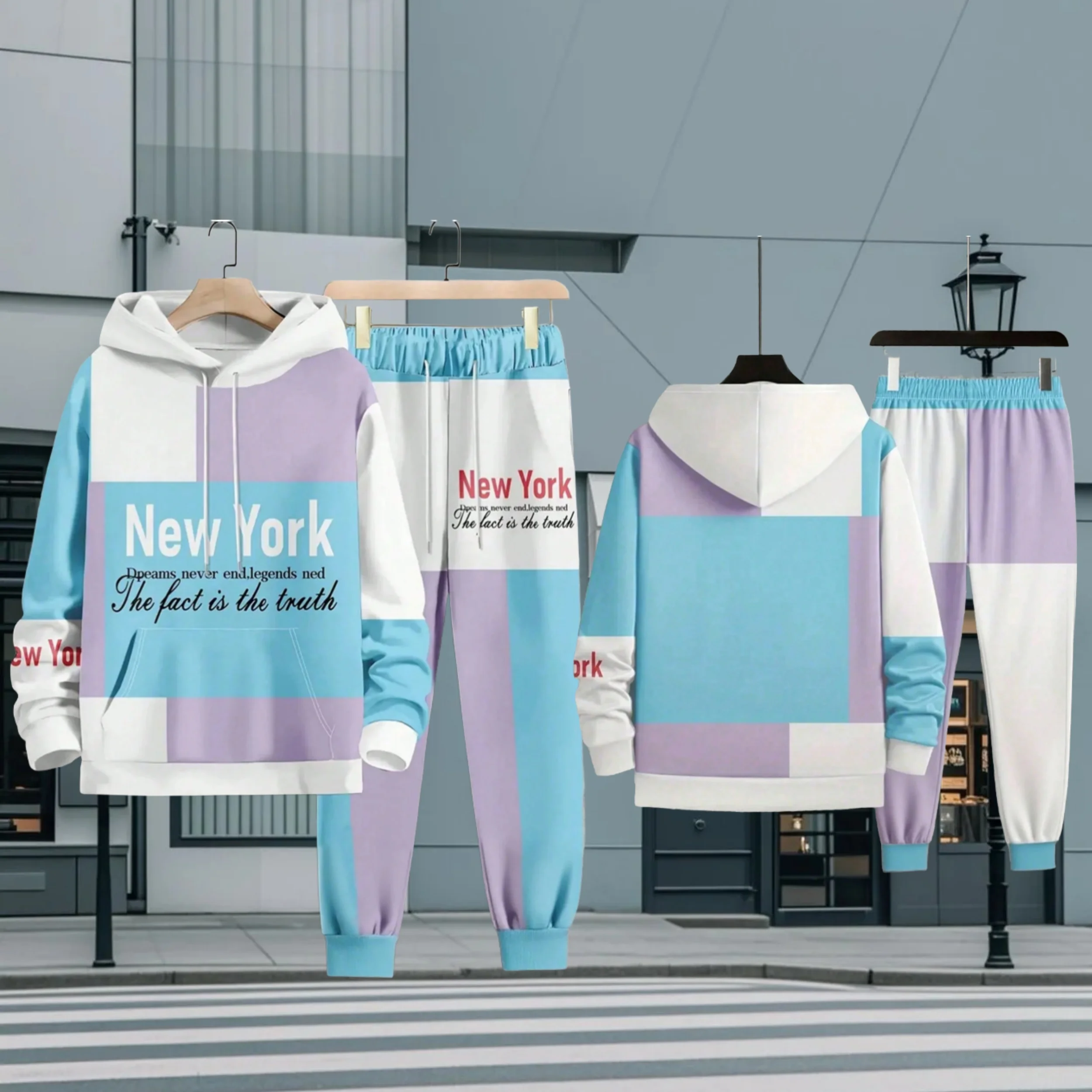 

2025 Winter and Autumn Hot Sale New 3D Printed Sweatpants and Hoodie Set Sportswear Men's Clothing Set Street Sportswear