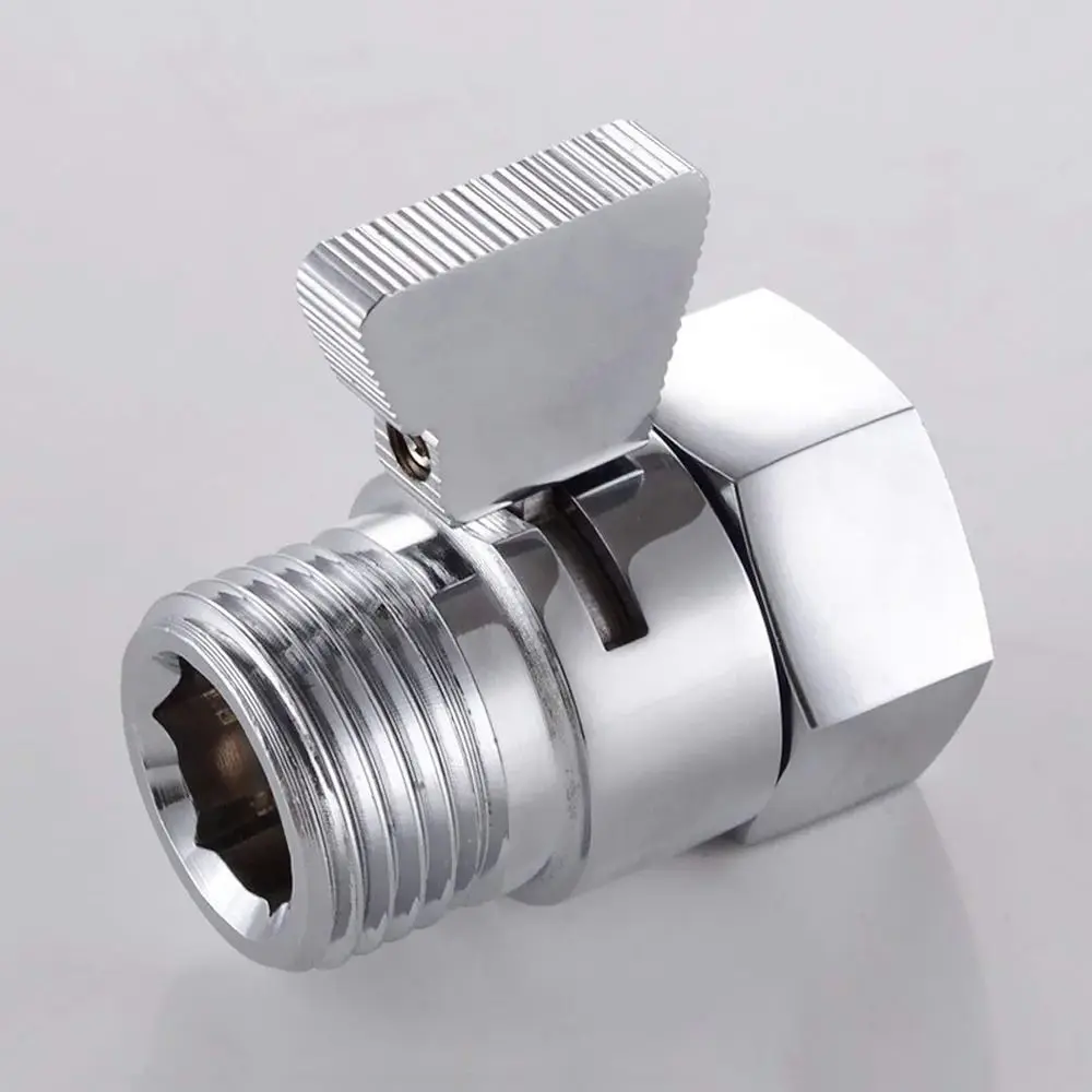 New Brass Shower Flow Control Valve Female Male Quick-opening Water Flow Control Valves G1/2 Diverter Valve Handheld Shower Head