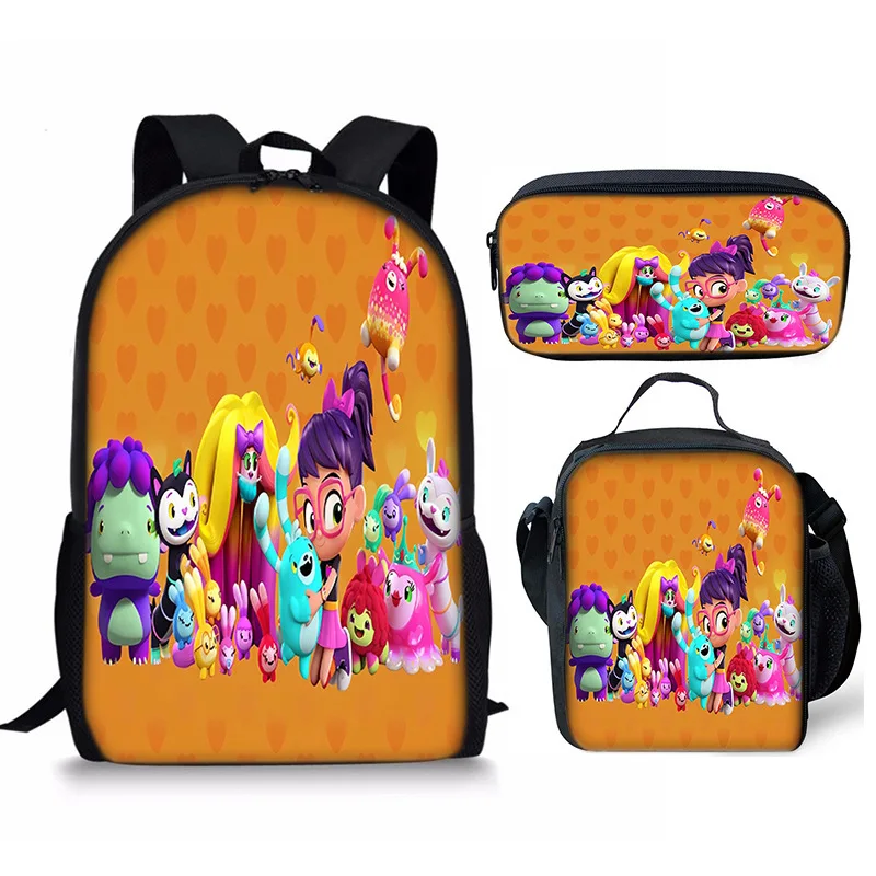 

Hip Hop Popular Funny Abby Hatcher 3D Print 3pcs/Set pupil School Bags Laptop Daypack Backpack Lunch bag Pencil Case
